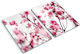 Tăviță De Bucătărie Din Sticlă Protecție Blat Floare Prun 2x40x52 Cm