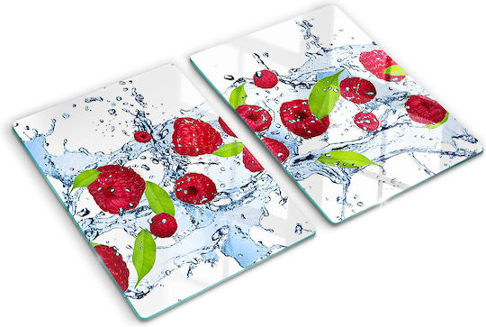 Schneidebretter Schutzfläche Hartes Glas Küchen Malines Wasser 2x40x52 cm