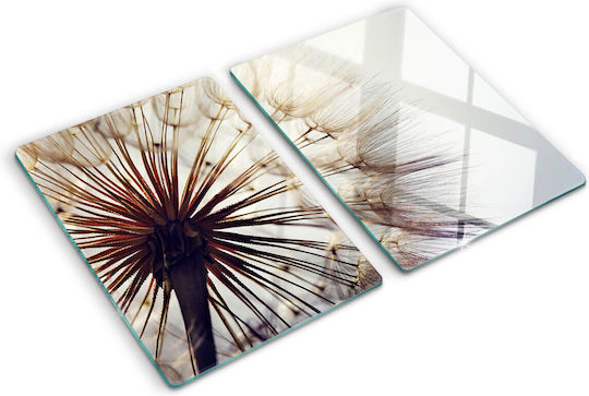 Glas Schneideplatte Schutzplatte Gehärtetes Glas Taraxacos 2x40x52 cm