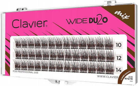 Clavier Weit Du2o Braune C Wimpern 10d Volumen Cluster Wimpern Mix 10 12 14mm