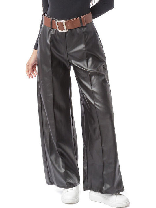 Schwarze Matt Pantaloona mit Gummiband
