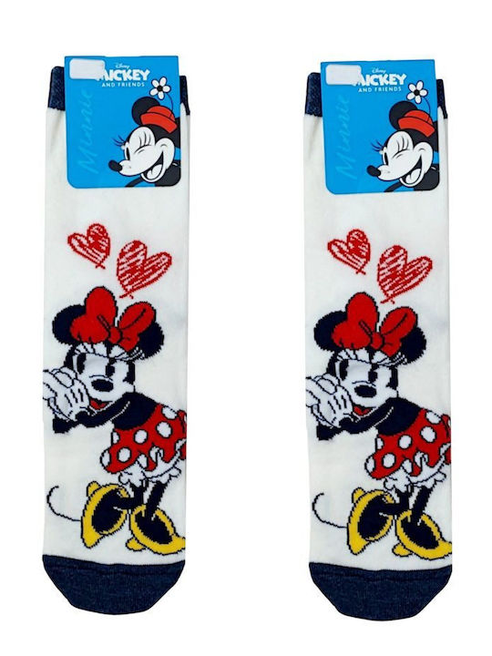 Disney Παιδικές Κάλτσες Minnie Άσπρο