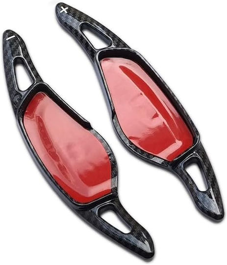 Set Extensii Pentru Palete Schimbător Volan Compatibil Bmw Seria 3 G20 Seria 5 G30 Seria 6 G32 Seria 7 G11 Seria 8 G14 X3 G01 X4 G02 X5 G05 X6 G06 X7 G07 M5 F90 2017-2025 – Aspect Carbon Negru