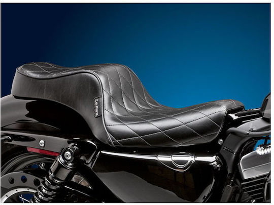 Le Pera Double Driver Passenger Motorcycle Saddle Harley-Davidson 04-22 XL Sportster EXCL 07-09 XL Sportster Lepera Cherokee 2-Up Seat Diamond Stitch