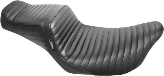 Le Pera Motorcycle Double Driver Passenger Saddle Harley-Davidson Touring 08-25 Touring Excl 23-25 Fltrxse 24-25 Fltrxstse 23-25 Flhxse 24-25 Flhx 2025 Flhxu 24-25 Fltrx 2025 Fltrxrrse All Trikes Lepera Tailwhip 2-up Seat Pleated Black