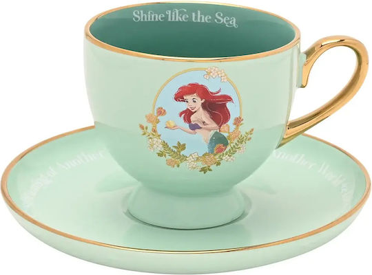 Чаша + Чинийка За Чай Керамични Disney Princess Ariel Чаша За Чай + Чинийка 200мл Di2364