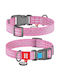 Waudog Reflective Pink Fastex Collar M 20mm X 28-40cm Smartid