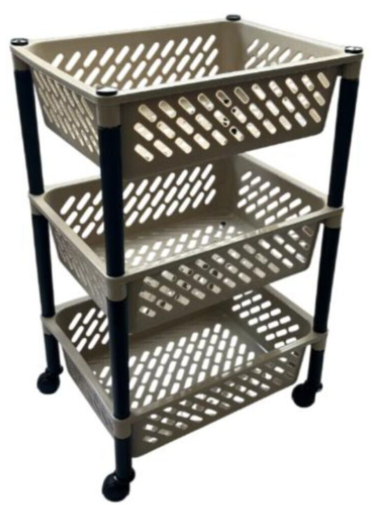 Nektarplast Plastic Kitchen Trolley 3 Tiers Bei...