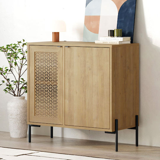 Μπουφές Naive από Ξύλο & Μέταλλο Sapphire Oak 80x40x80cm