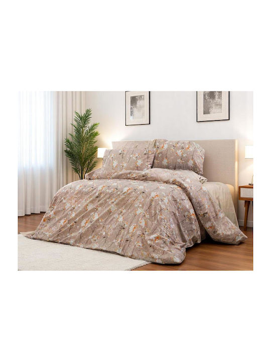 Linea Home Παπλωματοθήκη Υπέρδιπλη 220x240 314 Μόκα