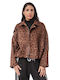 Women's Lifestyle Suede Jacket for Winter Brown