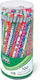 Lebez Graphit Bleistift mit Radiergummi Verschiedene Designs 100 Stück Display