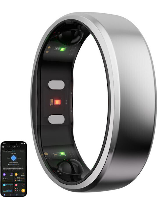 RingConn Gen 2 Smart Ring 20.7mm με Παλμογράφο Ασημί