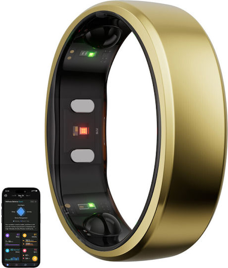 RingConn Gen 2 Smart Ring 17.12mm with Heart Rate Monitor Gold