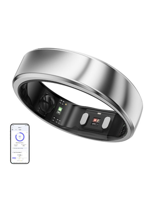 RingConn Gen 2 Air Smart Ring 22.3mm Αδιάβροχο με Παλμογράφο Galaxy Silver