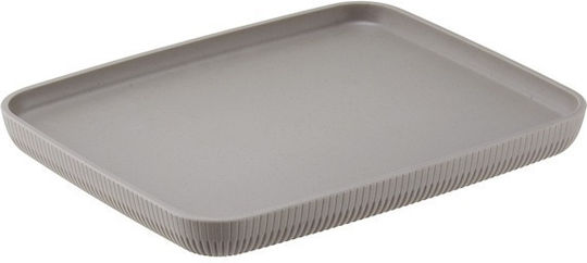 Leone Plastic Rectangular Serving Tray in Gray Color 32.5cm T8808.T 1pcs