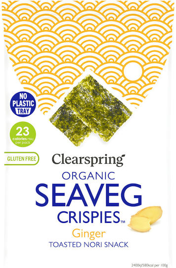 Clearspring Gustări sărate ecologice Crispies cu cu 60% Cacao și Sare Fără gluten 4gr