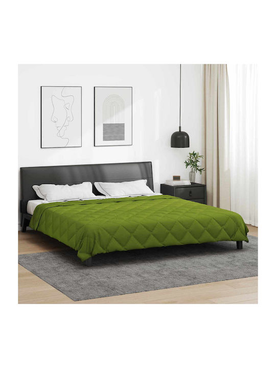 vidaXL Κουβέρτα Διπλή 200x200εκ. Πράσινη