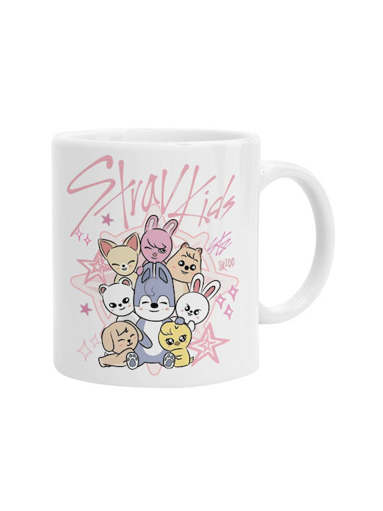 Koupakoupa Stray Kids Pink Κούπα Κεραμική Ροζ 330ml