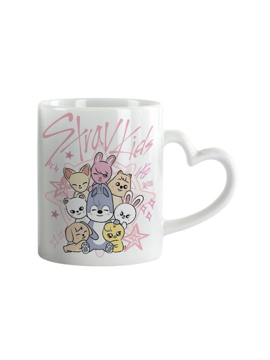 Koupakoupa Stray Kids Pink Κούπα Κεραμική Λευκή...
