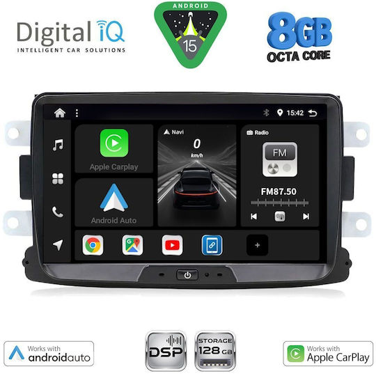 Digital IQ Ηχοσύστημα Αυτοκινήτου 2012 (Bluetooth/USB/WiFi/GPS/Apple-Carplay/Android-Auto) με Οθόνη Αφής 8"