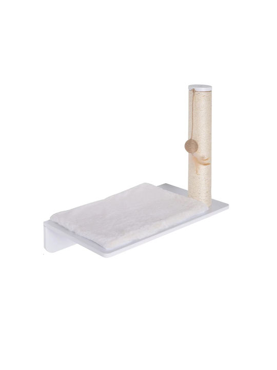 Bed Shelf Ονυχοδρόμιο Λευκό Επιτοίχιο 55x30x50εκ.