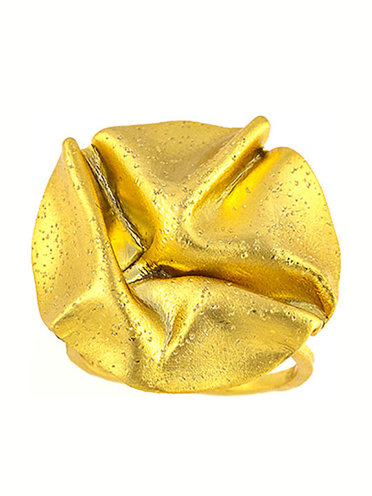 Ano Women's Silver Gold Plated Ring Ano Women's Silver Gold Plated Ring