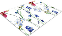 Floor Mat Sensitive Surfaces Painted Flowers 100x70 Cm