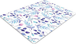 Tulup Bürostuhlunterlagen Schutzmatte Langlebig Kratzfestes Violett Mit Zweigen 100x70 cm