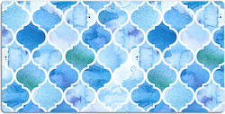 Vinyl Protective Desk Pad Moroccan Design 100x5...