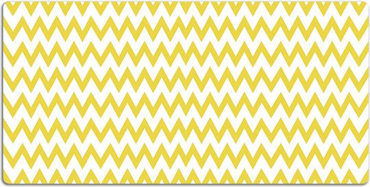 Decorative Desk Protector Home Office Yellow Zigzag 90x45 Cm