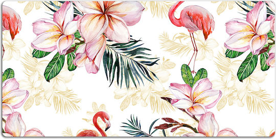 Vinyl Desk Pad Flamingo In Flowers 90x45 Cm