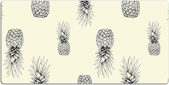 Decorative Desk Pad Work Surface Protection Pineapple Design 90x45 Cm