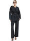 Women's Fabric Trousers Black