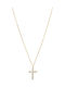 Savvas Design Gold Kreuz 14K mit Kette