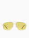 Carolina Lemke Unisex Sunglasses with Gold Metal Frame and Gold Lens 501117