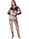 Comfort Winter Damen Pyjama-Set Brown