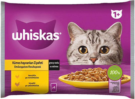 Whiskas Hrană Pentru Pisici Jeleu Set 4x85g Pui-Curcan