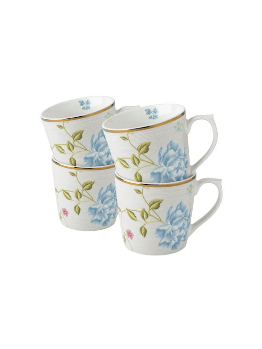 Σετ Κούπες Πορσελάνης 32cl Cobblestone Pinstripe Σετ 4 Τεμαχίων Laura Ashley Heritage La182791 00053352