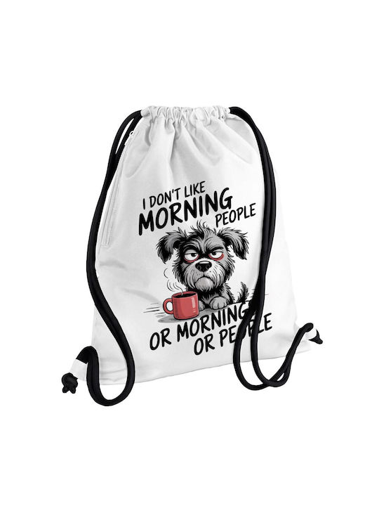 Koupakoupa I Don't Like Morning People Gym Backpack White