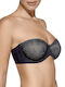 Μαύρο Strapless Σουτιέν χωρίς Ενίσχυση με Μπανέλες