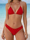 Bikini Set Triangle with Removable Padding & Red Brazil