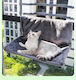 Cat Hammock & Window Bed L-shape M45xW30xH24.5cm Velvet Fabric Metal Frame Gray