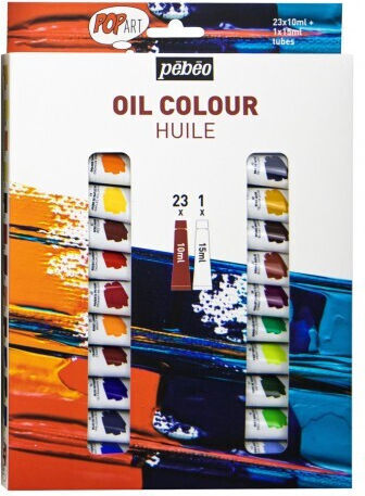 Pebeo Popart Ölfarben Set 23x10ml 15ml Weiß