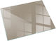 Glass Stand Front Fireplace Tempered Glass Design Brown 60x40 Cm