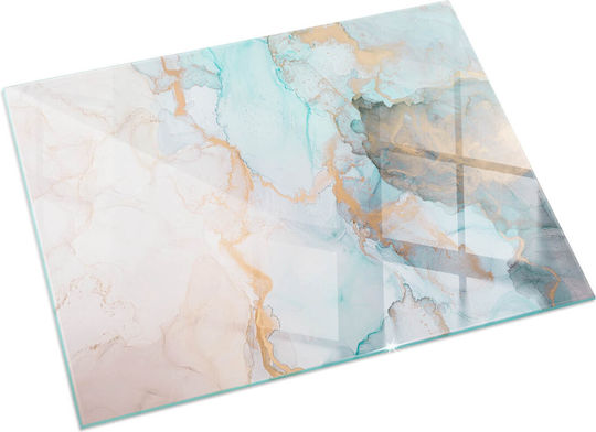 Placă Din Sticlă Securizată Față Șemineu Design Abstract Fluid 60x40 Cm