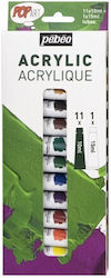 Σετ Ακρυλικων Pebeo Popart 17x10ml 15ml White