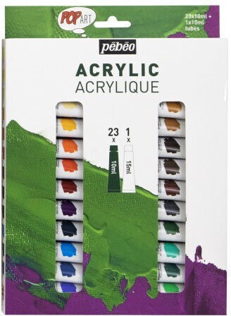 Σετ Ακρυλικων Pebeo Popart 23x10ml 15ml White