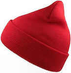 Atlantis Beanie Unisex Beanie Knitted in Red color