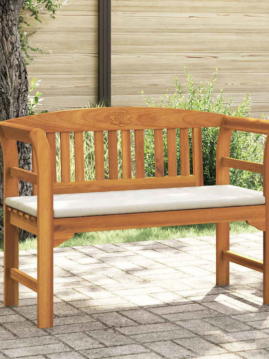 Bench Outdoor Wooden with Pillows 114x46x82.5cm